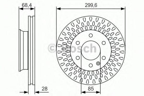 Диск тормозной передний 0986479R78 0986479R78 BOSCH