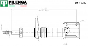 Амортизатор передний левый, стойка LADA 2110-2112 SH-P7267 SHP7267 PILENGA