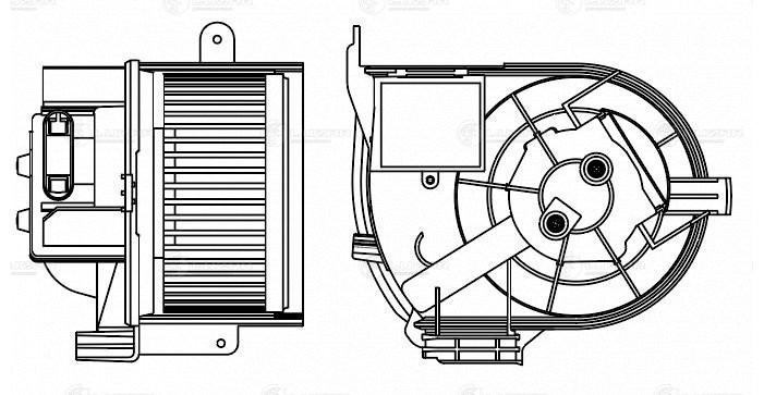 Э вентилятор отоп. для а м Renault Kangoo (03-) A C+ (LFh 0907) LFH 0907 LUZAR