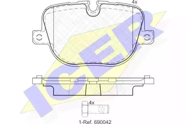 181952 колодки дисковые задние!\ Land Rover Range Rover III/Sport 5.0 09> 181952 ICER
