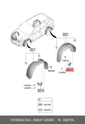 БРЫЗГОВИК 86841-Q5000 86841Q5000 HYUNDAI KIA