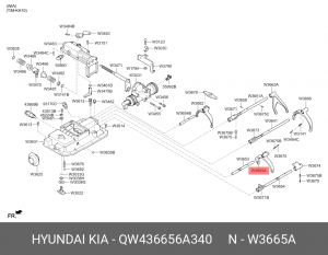 Вилка КПП HYUNDAI HD120 (KH10) 3,4-й передачи OE QW436656A340 HYUNDAI KIA