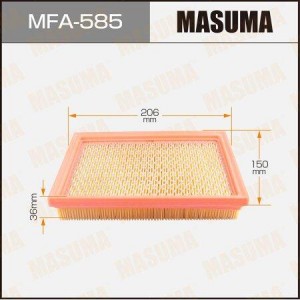 фильтр воздушный!\ KIA Pride 1.3 & 16V 90>, Mazda Demio 1.3/1.5 & 16V 98> MFA-585 MASUMA