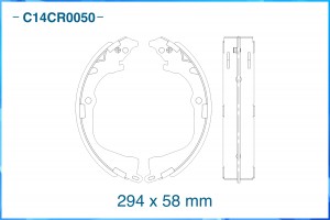 Тормозные колодки задние барабанные C14CR0050 C14CR0050 CWORKS