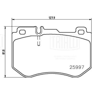 Колодки торм. Mercedes C (W205) (14-) диск. перед. т/с AMG (PF 4291) PF4291 TRIALLI