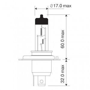 Лампа галогеновая H19 PU43t-3 12V цена за шт. 52119 MAYAK