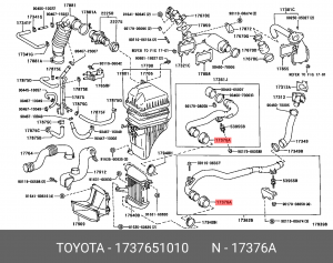 TOYOTA LAND CRUISER (200) (2008>) 17376-51010 TOYOTA