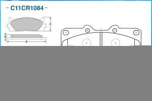 Тормозные колодки передние Low Metallic C11CR1084 C11CR1084 CWORKS