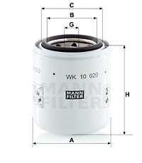 Фильтр топливный CANTER WK 10 020 MANN FILTER