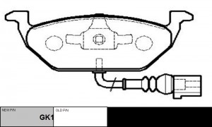 Колодки тормозные VW Golf,Jetta AUDI A3 SKODA Octavia передние (4шт.) CTR GK1229 CTR