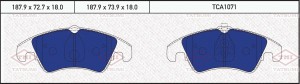 Колодки тормозные дисковые передние AUDI A4/A5 07- TCA1071 TCA1071 TATSUMI