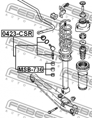 Тяга стабилизатора задняя NISSAN KIX PA0 2008­.10-2012.06 0423-CSR 0423-CSR FEBEST