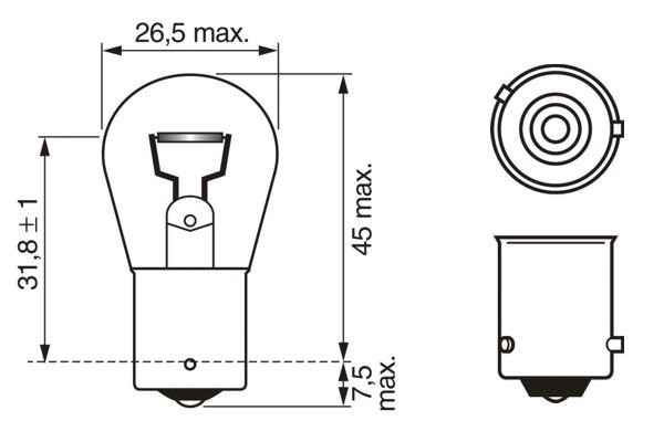 PY21W 12V BAU15s 1987302213 BOSCH