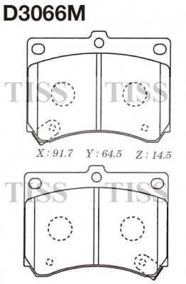 D3066M-01 333 02=Y03-560WK !колодки дисковые п.\ Mazda 323 BG/BA 1.8i 16V/2.0D & D3066M MK KASHIYAMA