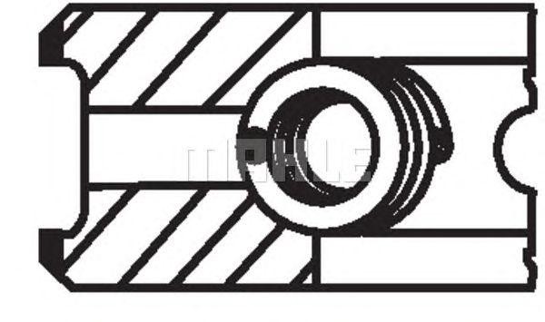 кольца поршневые! d80x2.5x2x3 +0.5 (1)\ Renault Laguna/Megane 1.9TDi 95> 02158V2 MAHLE KNECHT