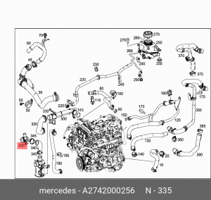 2742000256 ФИТИНГ A  2742000256 MERCEDES BENZ