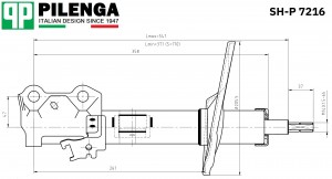 Амортизатор передний левый, газовый TOYOTA RAV 4 III SH-P7216 SHP7216 PILENGA
