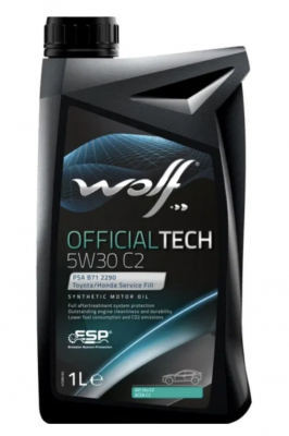 WOLF OFFICIALTECH 5W30 C2 1L СИНТЕТИКА ACEA C2-10 API SN/CF FIAT 9.55535-S1 PSA  8308918 WOLF