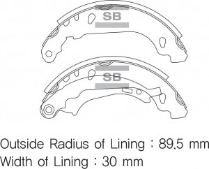 Колодки барабанные Peugeot 206 1.1i-1.9D 98 SA157 SA157 SANGSIN