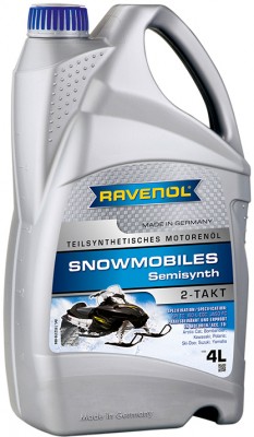 Масло моторное для 2-х тактных двигателей снегоходов RAVENOL п/синт.4л 1152310-004 RAVENOL