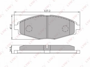 Колодки тормозные передние подходит для CHEVROLET Lanos/Spark, DAEWOO Lanos 97/M BD-1801 LYNXAUTO
