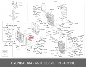 Клапан электромагнитный HYUNDAI Santa Fe (10-),ix35 (10-) KIA Sorento (09-),Soul 463133B673 HYUNDAI KIA