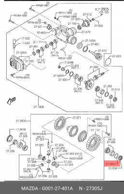 ШАЙБА РЕГУЛИРОВОЧНАЯ  G00127401A G00127401A MAZDA