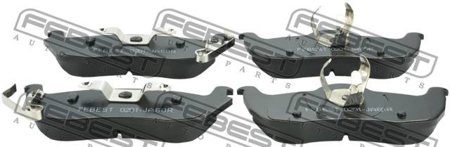 Колодки задние NISSAN ARMADA TA60/INFINITI QX56 (JA60) 2003- 0201-JA60R 0201-JA60R FEBEST
