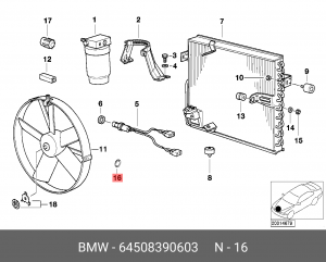 кольцо уплотнительное! D=14mm\ BMW 64 50 8 390 603 BMW