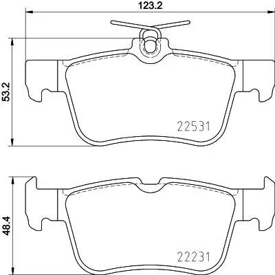 Колодки тормозные FORD Mondeo (15-) Kuga (15-) задние (4шт.) TEXTAR 2253101 TEXTAR
