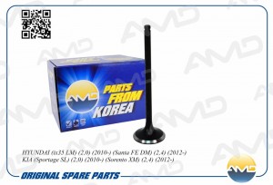 Клапан двигателя выпускной  HYUNDAI (ix35 LM) (2,0) (2010-) (Santa FE DM) (2,4)  AMD.HDVL27 AMD