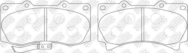 Колодки тормозные дисковые HUMMER H3 3.5L 05-, 5.3L 08- PN0498 PN0498 NIBK