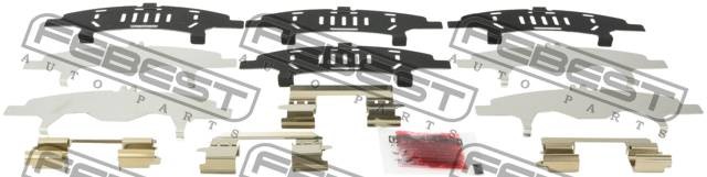 Комплект монтажный для дисковых колодок NISSAN QASHQAI 2006-2013 0203-T31F 0203-T31F FEBEST
