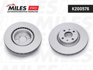 Диск тормозной (серия PRO с антикоррозионным покрытием) FIAT 500 08-/BRAVO 07-/D K200576 MILES