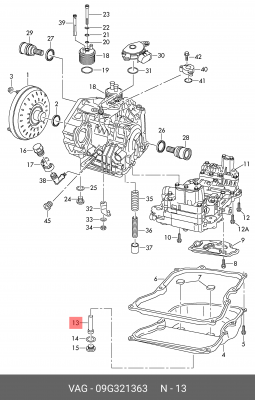 Трубка уровня масла SKODA Rapid (13-) АКПП OE 09G 321 363 VAG