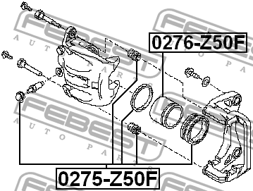 Ремкомплект передн суппорта NISSAN MURANO Z50/Z51 0275-Z50F 0275-Z50F FEBEST