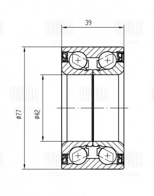 Подшипник ступицы Renault Sandero (14-) перед. (CS 0922) CS 0922 TRIALLI