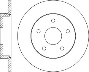 Диск тормозной FORD FOCUS II 04/C-MAX 1.6/1.8/2.0/2.0D 04 задний RN1189 RN1189 NIBK