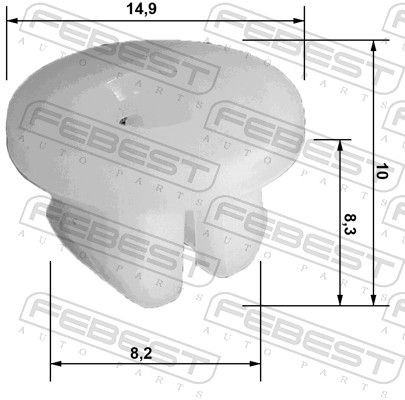 MITSUBISHI LANCER (CS/CLASSIC) (2003-2006) крепеж обшивки передней двери 88570063 FEBEST