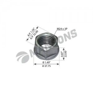 гайка фланценвая М24 H22мм, SW32 900.100 MANSONS