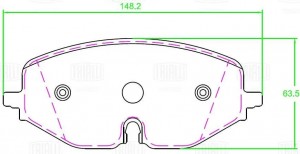 Колодки торм. для а/м Skoda Octavia A8 (19-)/VW Golf VIII (19-) диск. перед. (PF PF 2360 TRIALLI