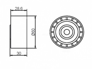 Ролик ГРМ обводной Ford Fiesta III, Mondeo I (-96) GT90360 GT90360 GMB