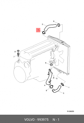 хомут! трубопровода регулируемый 60-80mm \VOLVO 993975 VOLVO