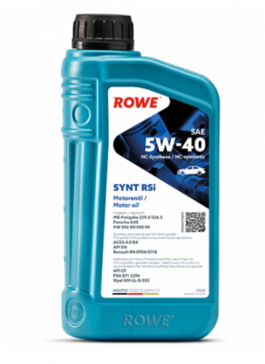 Масло моторное ROWE HIGHTEC SYNT RSi A3/B4/SN/CF 5W40 синт.1л 20068-0010-99 ROWE