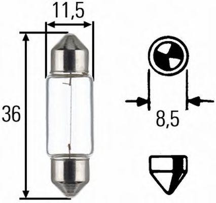 Лампа подсветки C5W 24V 5W "Hella" (SV8,58)  10шт 8GM002092-241 HELLA