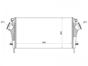 Радиатор интеркулера OPEL INSIGNIA 08- ST1302647 ST1302647 SAT