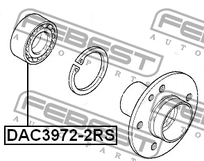 Подшипник ступицы передний OPEL VECTRA A 1988-1995 DAC3972-2RS DAC3972-2RS FEBEST