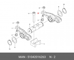 Перекидной рычаг Выпуск 51042016263 MAN