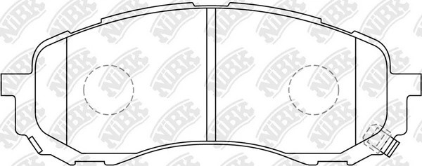 Колодки тормозные SUBARU Impreza (1.5/2.0) (00-08), Legacy (2.0) (02-08) передни PN7493 NIBK