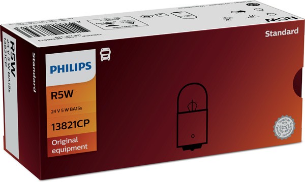 Лампа 24V R5W BA15s PHILIPS 13821CP PHILIPS